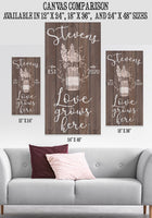 Personalized - Love Grows Here - Canvas