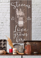 Personalized - Love Grows Here - Canvas
