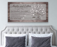 Personalized - Love Is Patient Tree - Canvas