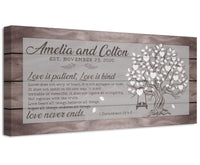 Personalized - Love Is Patient Tree - Canvas