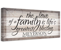 Personalized - Love Of A Family - Canvas