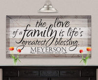 Personalized - Love Of A Family - Canvas