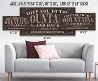 Personalized - Love You To The Mountains - Canvas
