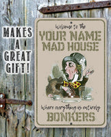 Personalized - Mad Hatter - Metal Sign