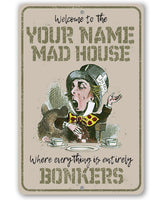 Personalized - Mad Hatter - Metal Sign