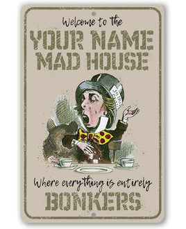 Personalized - Mad Hatter - Metal Sign