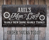 Personalized - Man Cave - Canvas
