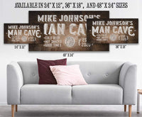 Personalized - Man Cave - Canvas