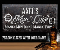 Personalized - Man Cave - Canvas