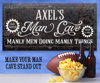 Personalized - Man Cave - Canvas
