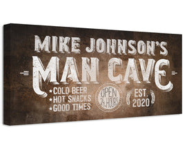 Personalized - Man Cave - Canvas