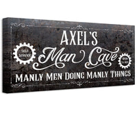 Personalized - Man Cave - Canvas