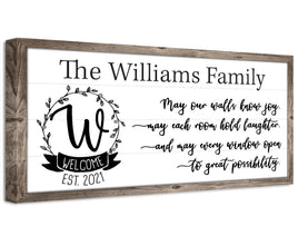 Personalized - May Our Walls Know Joy - Canvas