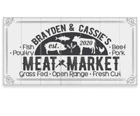 Personalized - Meat Market - Canvas