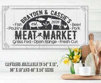 Personalized - Meat Market - Canvas