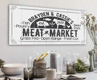 Personalized - Meat Market - Canvas