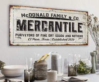 Personalized - Mercantile - Canvas