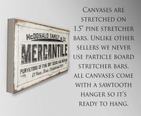Personalized - Mercantile - Canvas