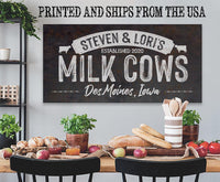 Personalized - Milk Cows - Canvas