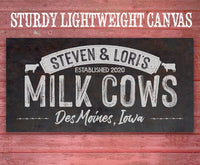 Personalized - Milk Cows - Canvas