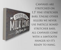 Personalized - Milk Cows - Canvas