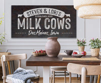 Personalized - Milk Cows - Canvas