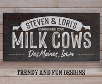 Personalized - Milk Cows - Canvas