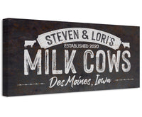 Personalized - Milk Cows - Canvas