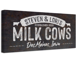 Personalized - Milk Cows - Canvas