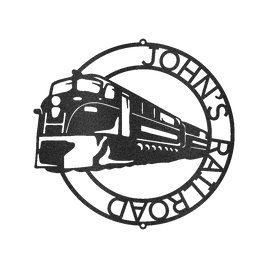 Modern Train Ring Personalized Gifts - Custom Metal Sign