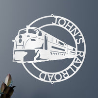 Modern Train Ring Personalized Gifts - Custom Metal Sign