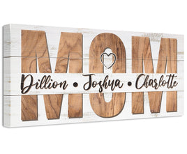 Personalized - Mom and Children - Canvas