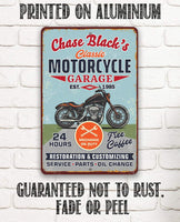 Personalized - Motorcycle Repair Garage - Metal Sign