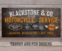 Personalized - Motorcycle Service - Canvas
