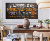 Personalized - Motorcycle Service - Canvas