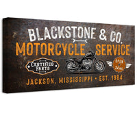 Personalized - Motorcycle Service - Canvas