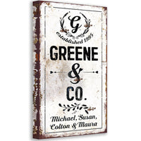 Personalized - Name & Co - Canvas