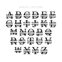 Name Sign - Custom Metal Sign, Family Split Letter Monogram, Wedding Gift