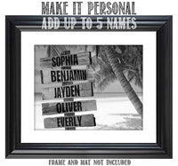 Personalized - Names Sign Post Art - Beach - Print or Canvas