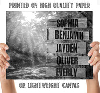 Personalized - Names Sign Post Art - Country Road - Print or Canvas