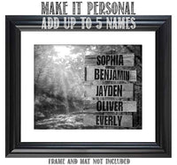 Personalized - Names Sign Post Art - Country Road - Print or Canvas