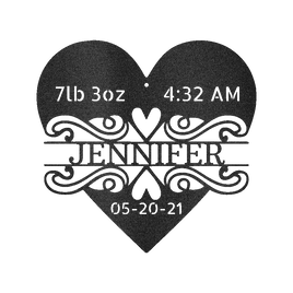 Newborn Love Personalized Gifts - Custom Metal Sign