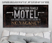 Personalized - No Vacancy Motel - Canvas