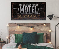 Personalized - No Vacancy Motel - Canvas