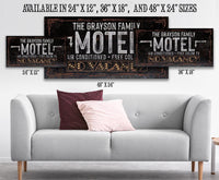 Personalized - No Vacancy Motel - Canvas