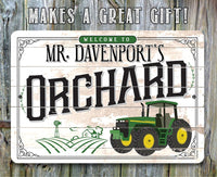 Personalized - Orchard - Metal Sign