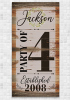 Personalized - Party of 4 - Canvas