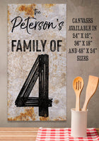 Personalized - Party of 4 - Canvas