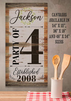 Personalized - Party of 4 - Canvas
