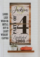 Personalized - Party of 4 - Canvas